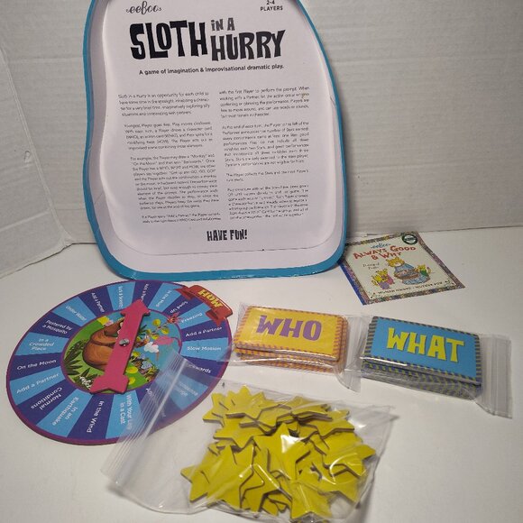 eeBoo: Sloth in a Hurry Action Game, an Easy Fast-Moving Improv Game, 2 to 4 M - Picture 7 of 7